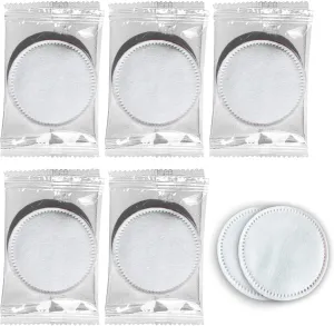 100 Pack Cotton Pads, Individually Wrapped Cotton Rounds Travel Size, Makeup Remover Pads for Eye, Nail Polish, Face Cleansing Pads Hotel Amenities