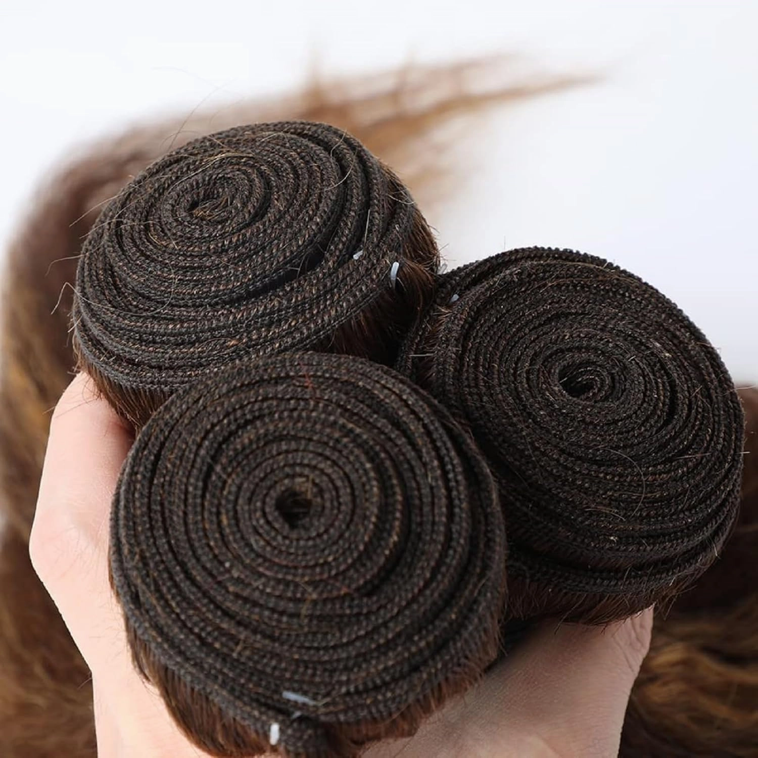 10 12 14 Inch Human Hair 3 Bundles Straight 2 Tone Black and Brown 100% Virgin Human Hair Brazilian Weave Remy Hair for Black Women(T1B/30#)