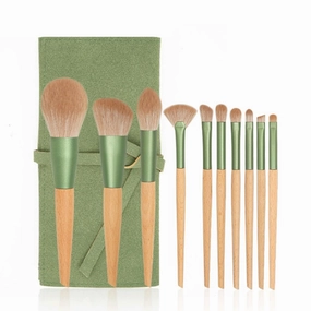 10 Pieces of Qingluo Makeup Brush Set, Complete With Loose Powder Brush, Beauty Tools, and Universal Brushes