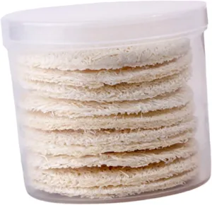 10pcs Loofah Makeup Puff Reusable Exfoliating Facial Pads for Deep Cleaning Gentle Skin Natural Loofah Material for Makeup Removal and Pore Cleansing