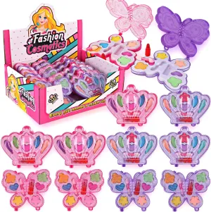 12 Pack Kids Makeup Set - Washable Non-Toxic Princess Makeup Kit with Case, Party Favors Gifts for Girls