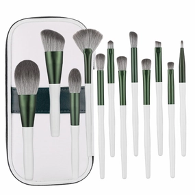 12 Piece Makeup Brush Kit Set for Women Professional Soft Wood Handles No Irritation Perfect for Present