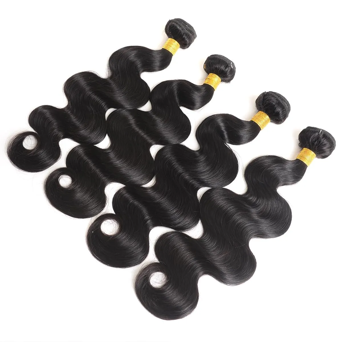 12A Human Hair Bundles 14 16 18 20 Inch Body Wave Bundles Human Hair 100% Unprocessed Brazilian Virgin Hair 4 Bundles Deals Human Hair Quick Weave Bundles Real Human Hair Extensions Natural Black