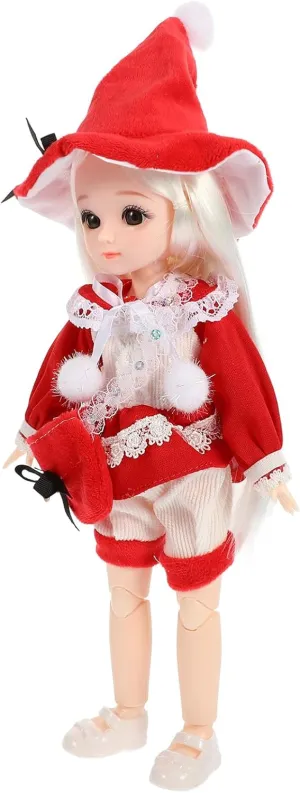 14 Inch BJD Dolls Smart Doll Jointed Doll DIY Toys with Full Set Clothes Shoes Wig Makeup and Shoulder Bag Gifts for Girls Christmas Birthday Gifts, 36.00X11.00X11.00CM, Red