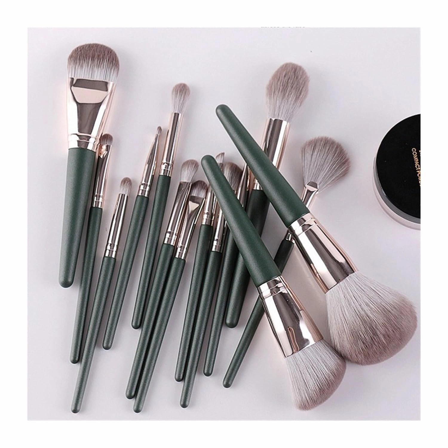 14 Green Cloud Makeup Brush Set Upgrade Soft Wood Handle Beauty Tools Beginners Complete Makeups brush Makeup Refresh(LAN14- Brushthebag)