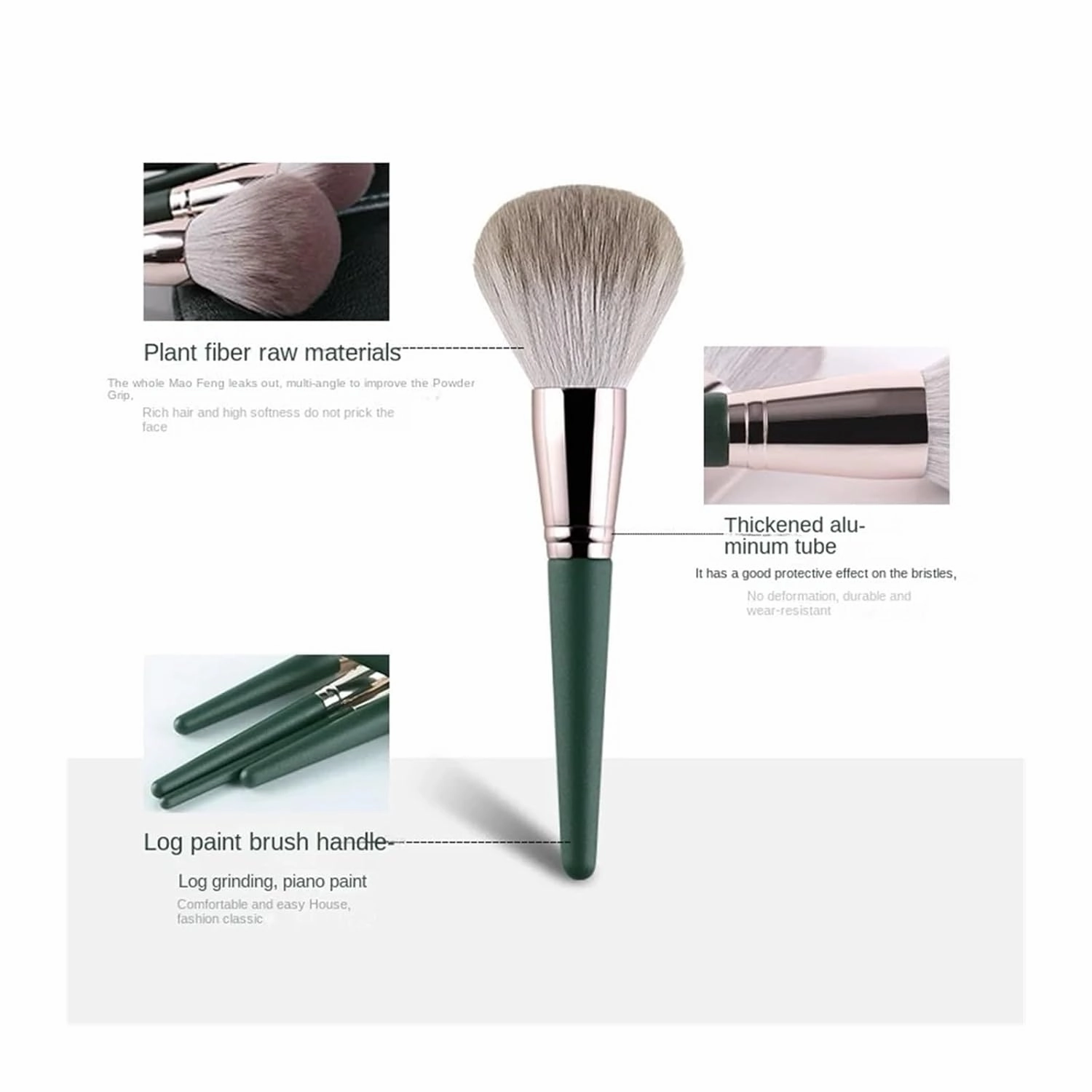 14 Green Cloud Makeup Brush Set Upgrade Soft Wood Handle Beauty Tools Beginners Complete Makeups brush Makeup Refresh(LAN14- Brushthebag)