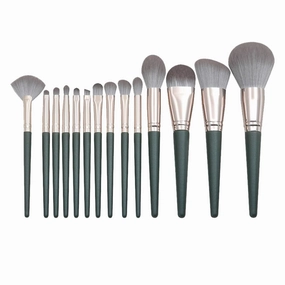 14pcs Makeup Brush Set Wooden Handle Brush Kit Perfect for Face Eyes Lips