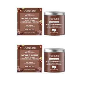 2 Pcs-Coffee-Scented Sea Salt Body Scrub - a Gentle Exfoliating Scrub That Cleanses, Smooths, and Moisturises The Skin.