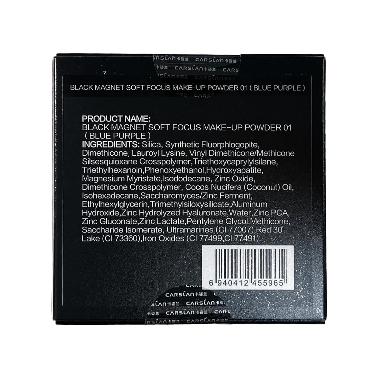 2.0 Black Magnet Soft Focus Make Up Powder, Waterproof Loose Setting Powder, 24H Longlasting, Oil Control, Talc-Free Face Powder, 01 Light Purple For Dry&Com Skin, 0.28Oz
