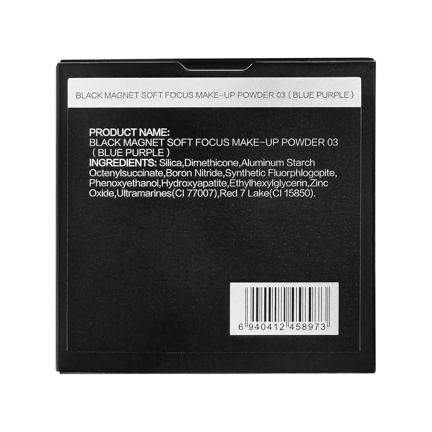 2.0 Black Magnet Soft Focus Make Up Powder, Waterproof Loose Setting Powder, 24H Longlasting, Oil Control, Talc-Free Face Powder, 03 Light Purple For Sensitive Skin, 0.28Oz