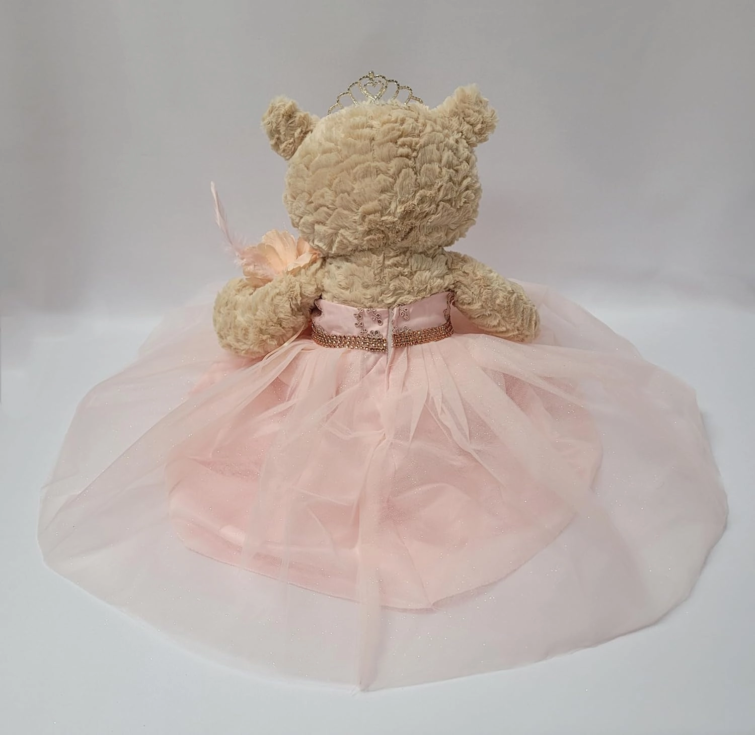20'' Quince Anos Teddy Bear with Dress (Centerpiece) ~ B16632-29 (Blush)