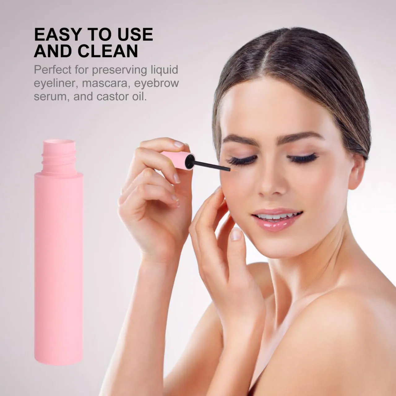 20Pcs Empty Plastic Eyeliner Tube 10ml Refillable Eyelash Oil Bottle Plastic Eyelashes Mascara Tube for Eyelash/Eyebrow