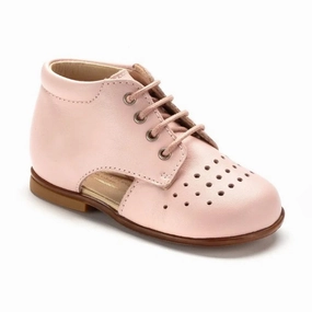 23111 - Blush Leather Babys Summer Lace Shoe