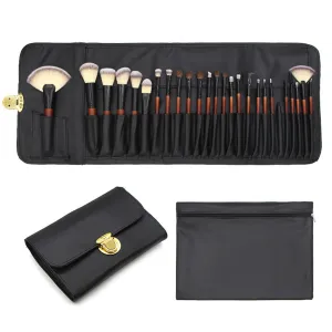 26 Makeup Brushes Set with Leather Bag, Premium Synthetic Kabuki Foundation Blending Brush Face Powder Blush Concealers Eye Make Up Brush with Case (26 Makeup Brushes  1 Bag)