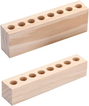 2PCS Lipstick Organizer Wood Lipstick Holder Makeup Brush Holder Makeup Brush Display Rack Essential Oil Rack Stand Retail Lip Gloss Holder Cosmetics Storage Container for Vanity