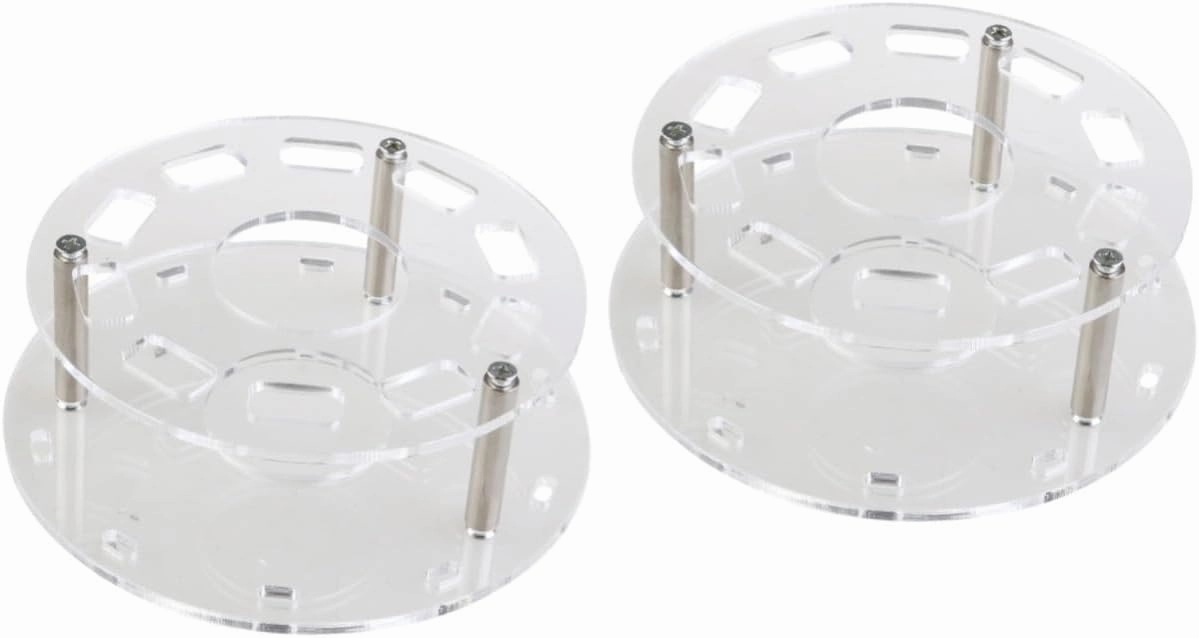 2pcs Cosmetic Shelf Tool Transparent Oval Makeup Brush Holder Organizer for Neat Storage Design for Drying and Displaying Makeup Brushes
