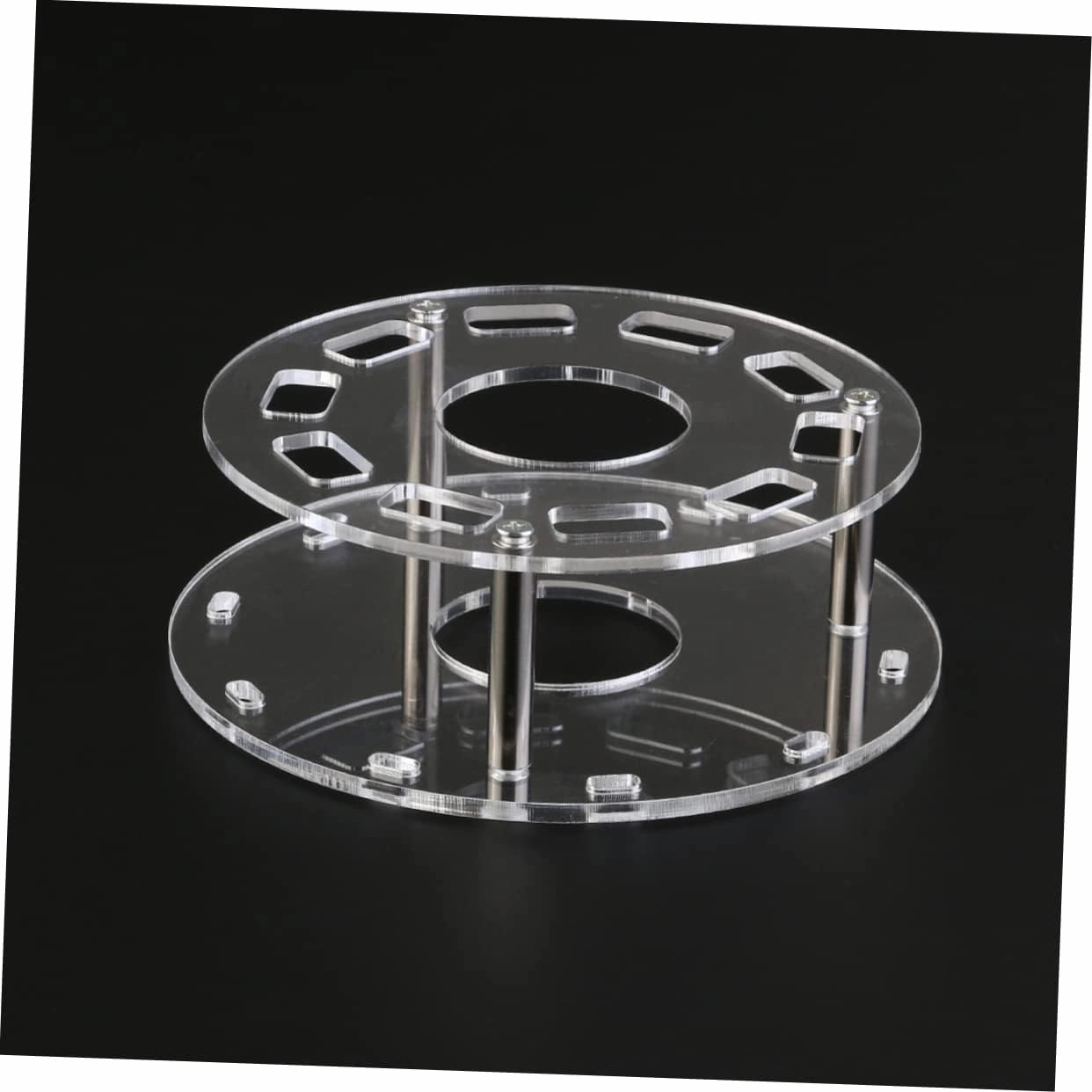 2pcs Cosmetic Shelf Tool Transparent Oval Makeup Brush Holder Organizer for Neat Storage Design for Drying and Displaying Makeup Brushes