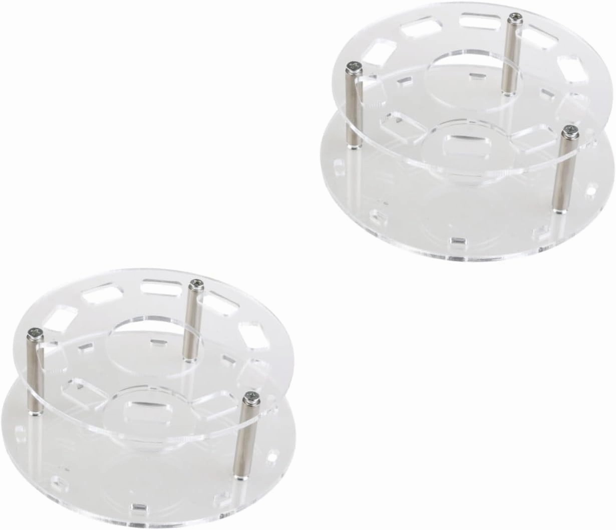 2pcs Cosmetic Shelf Tool Transparent Oval Makeup Brush Holder Organizer for Neat Storage Design for Drying and Displaying Makeup Brushes