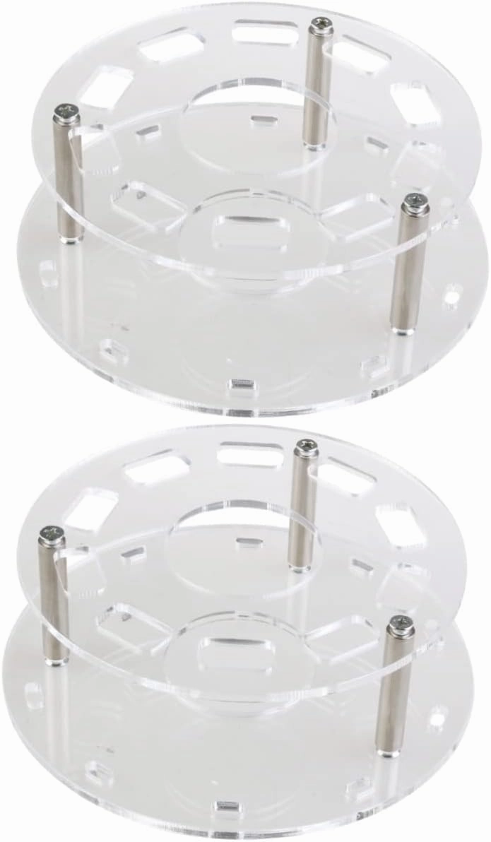 2pcs Cosmetic Shelf Tool Transparent Oval Makeup Brush Holder Organizer for Neat Storage Design for Drying and Displaying Makeup Brushes