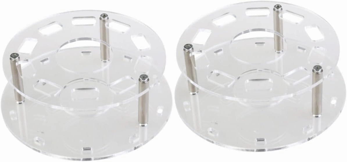 2pcs Cosmetic Shelf Tool Transparent Oval Makeup Brush Holder Organizer for Neat Storage Design for Drying and Displaying Makeup Brushes