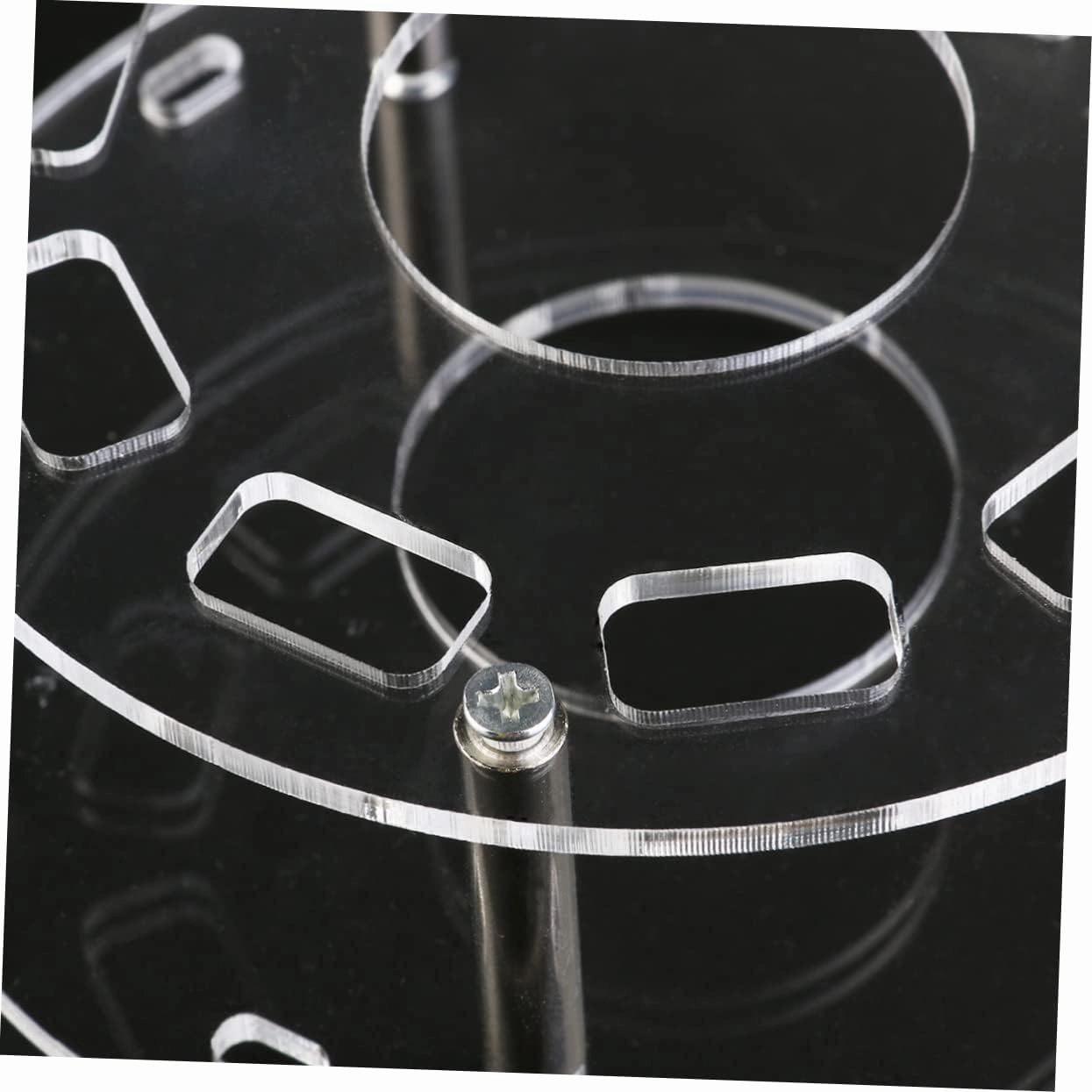 2pcs Cosmetic Shelf Tool Transparent Oval Makeup Brush Holder Organizer for Neat Storage Design for Drying and Displaying Makeup Brushes