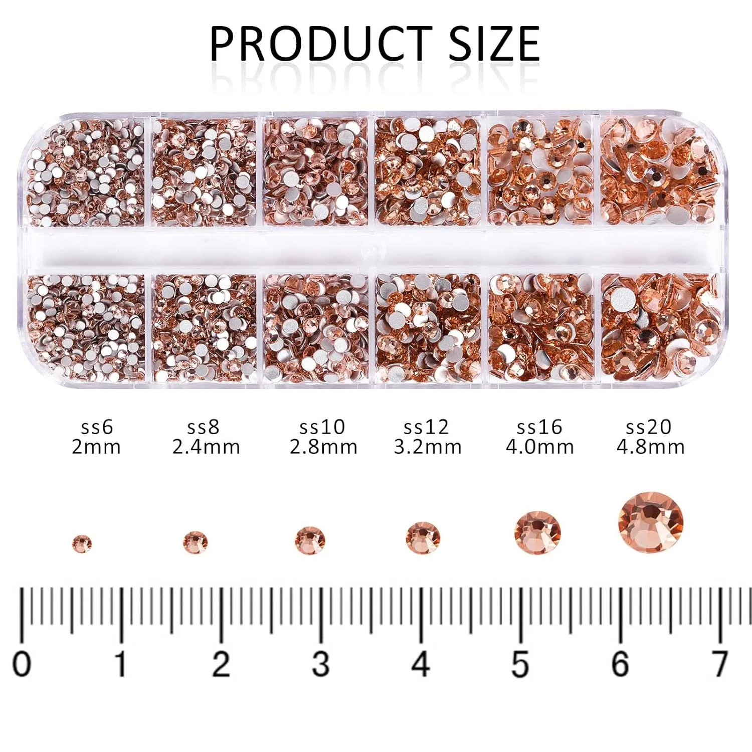 3792 Pcs Sliver AB Crystal Flatback Rhinestones Set for Nail, Art, Crafts, Makeup, Tumblers Glitter Round with Tweezers and Picking Pen(SS6~SS20)