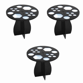 3 Pcs 14-hole Makeup Brush Drying Rack Multifunction Brush Holder Stand Black Organize Your Cosmetics