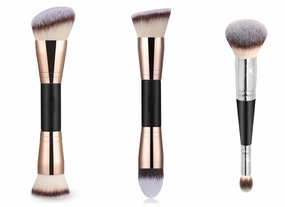 3 PCS Multi-functional Dual-Ended Makeup Brush, Natural Coloring, Even Release, Easy-to-Clean Dual-Ended Makeup Brush, Everyday Makeup Dual-Ended Makeup Brush." (Contouring   Concealer   Round-headed)