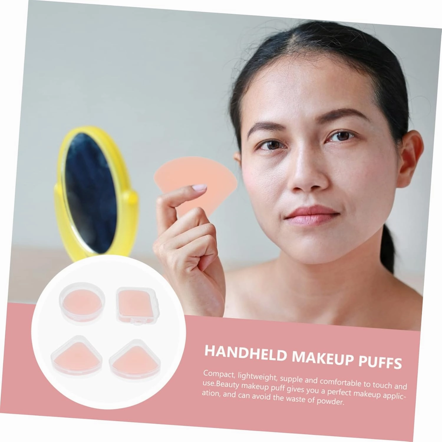 3sets Professional Makeup Triangle Powder Puff Soft Cotton Pads for Makeup Removal Lady Beauty Accessories Gentle Sensation Compact Size 4pcs*3
