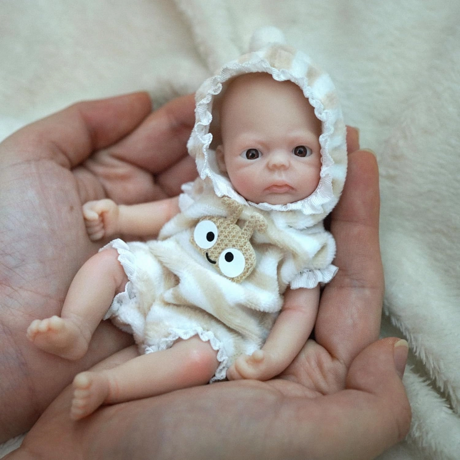 5.5 Inch Miniature Silicone Baby Full Body Reborn Baby Doll Eyes Open Realistic Newborn Doll Girl The Look Real Babies Anti Stress Soft Dolls