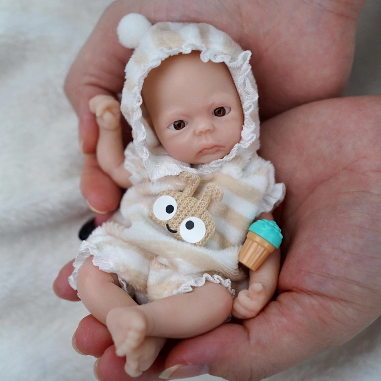 5.5 Inch Miniature Silicone Baby Full Body Reborn Baby Doll Eyes Open Realistic Newborn Doll Girl The Look Real Babies Anti Stress Soft Dolls