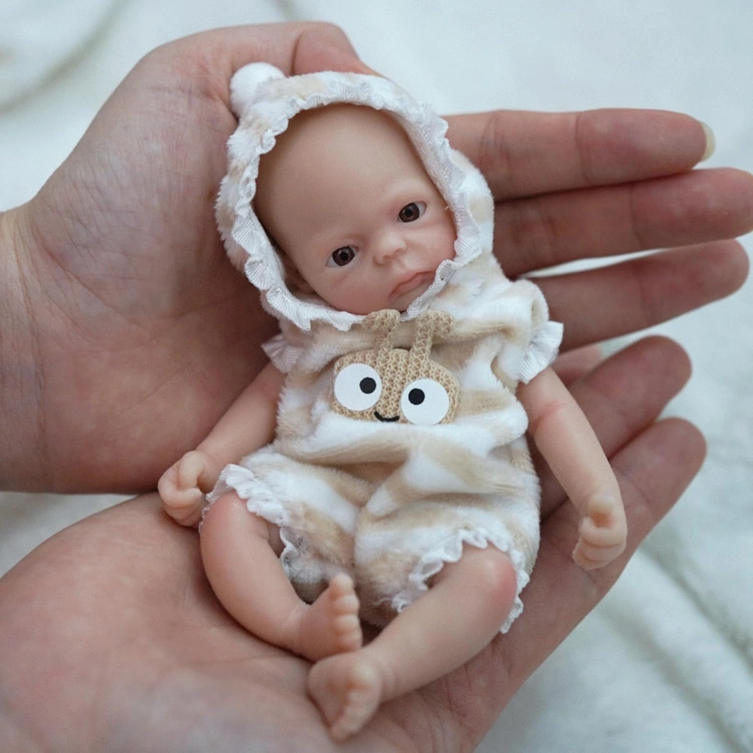 5.5 Inch Miniature Silicone Baby Full Body Reborn Baby Doll Eyes Open Realistic Newborn Doll Girl The Look Real Babies Anti Stress Soft Dolls