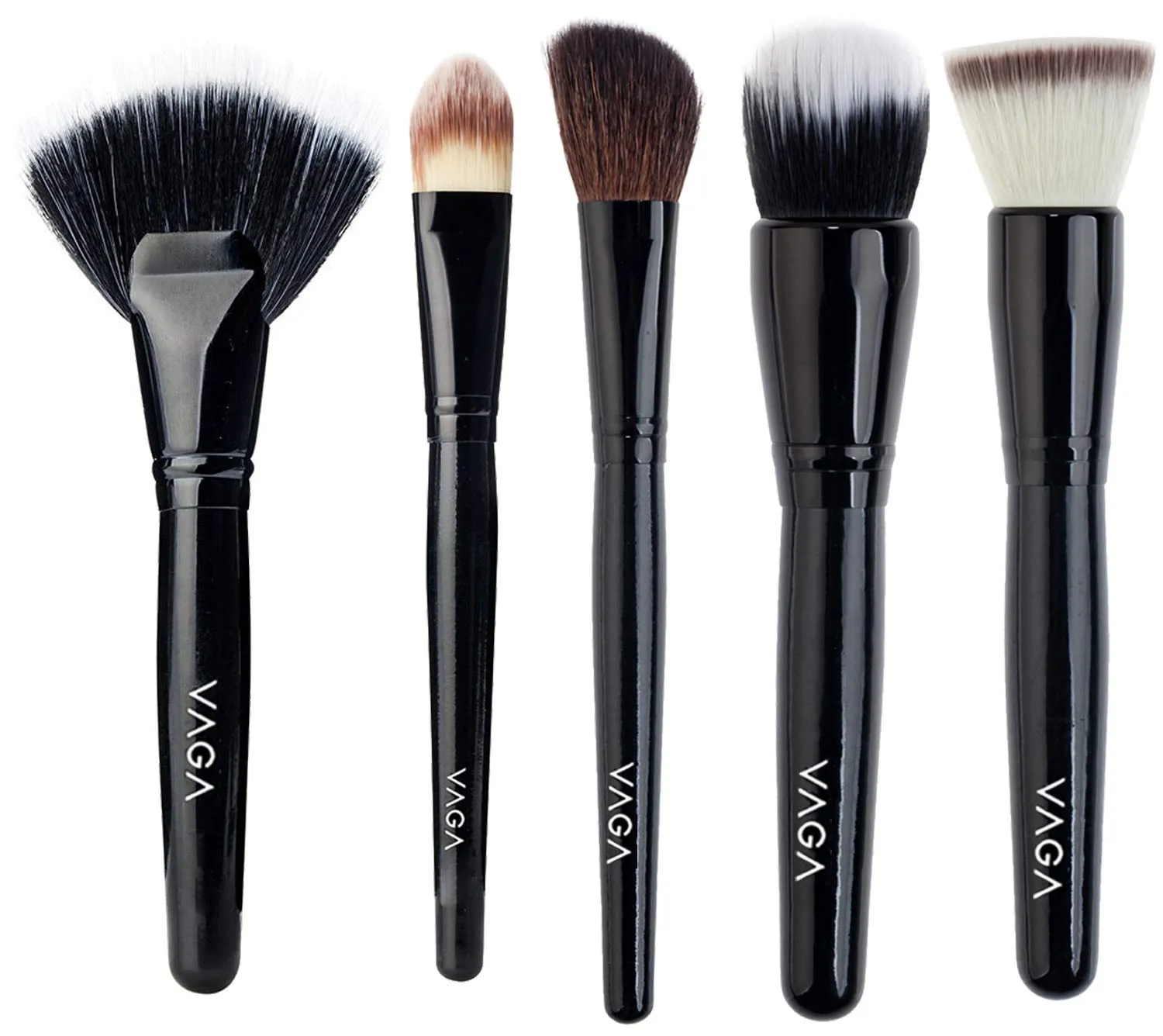 5pcs Make Up Cosmetics Tools Set / Kit / Lot of Facial / Face Makeup Brushes / Applicators for Blush / Blushers / Rouge, Powders, Concealers and Foundations