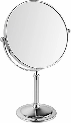 8 Inch Tabletop Makeup Mirror, Double Side Rotation Magnification Cosmetic Mirror, Men's Standing HD Shaving Mirror, Countertop Vanity Mirror for Beauty Salon,Rosegold,3X