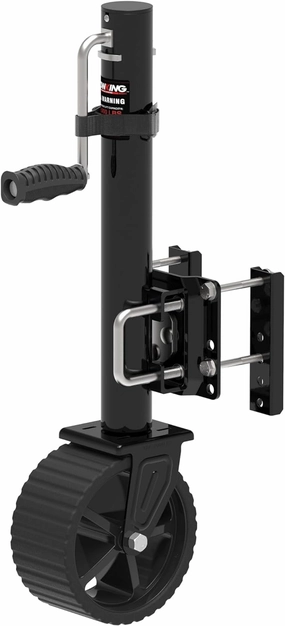 8-inch Wheel Trailer Jack, 13" Vertical Movement, 2000 lbs, for RV, Boat, Trailer and More, Black