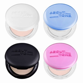 [ABOUT TONE] Blur Powder Pact (03 NATURAL)   Glow Powder Pact   Air Fit Powder Pact   Sebum Cut Powder Pact [4 Types of Powder Pact BUNDLE SET] / Pressed Powder Pact with Mirror and Powder Puff