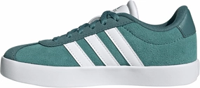 adidas VL Court 3.0 Sneaker, Powder Teal/White/Preloved Teal, 5 US Unisex Big Kid