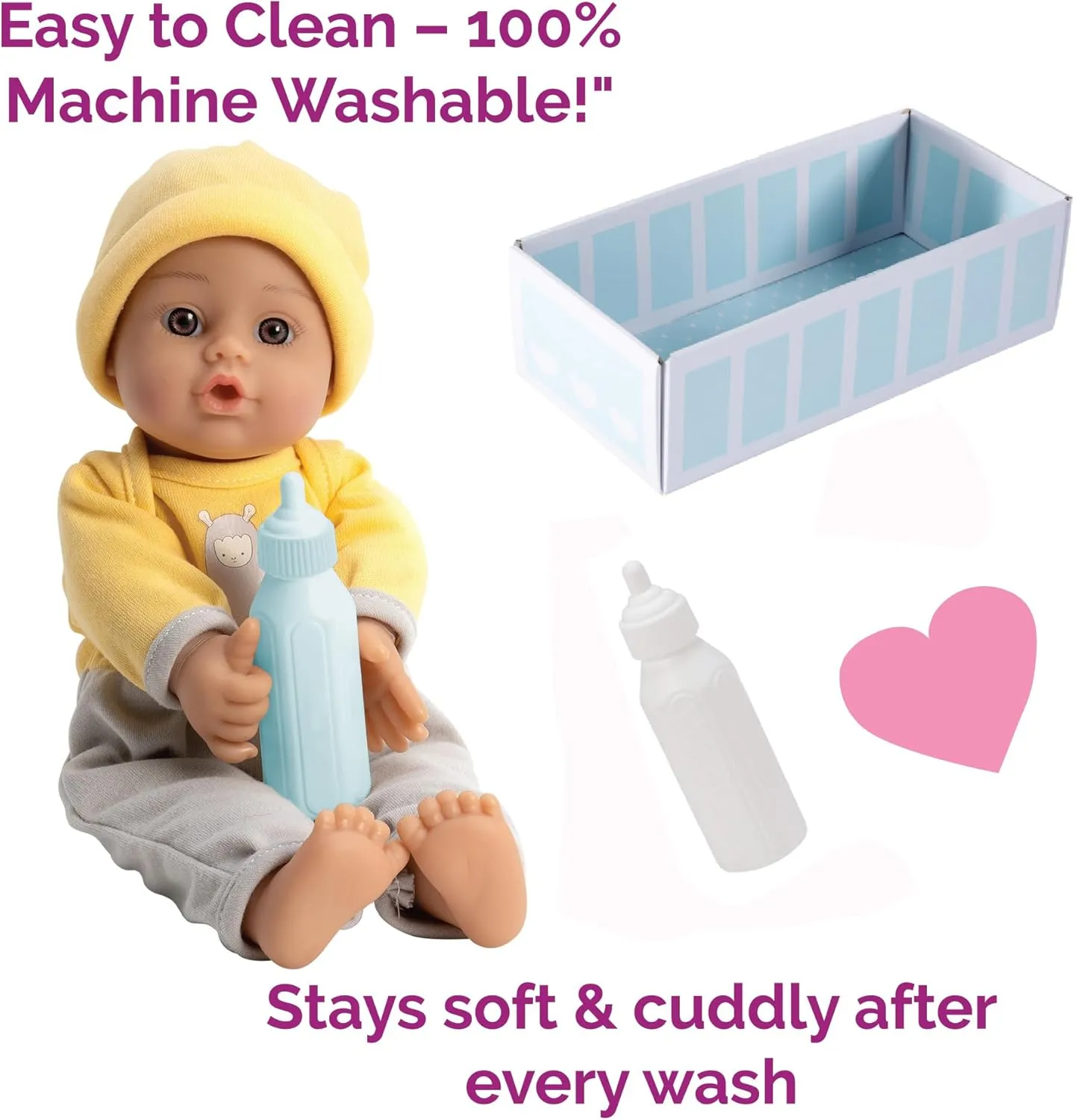 Adora Sweet Baby - 11” Soft & Cuddly Baby Doll, Realistic Features, Gentle Scent, Machine Washable, Lightweight & Easy to Hold | Adorable Playmate (Llama)