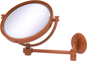 Allied Brass WM-6G/2X-ASP 8 Inch Wall Mounted Extending Make-Up Mirror 2X Magnification with Grooved Accent, Autumn Sparkle