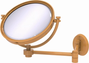 Allied Brass WM-6/5X-GLY 8 Inch Wall Mounted Extending Make-Up Mirror 5X Magnification, Golden Yellow