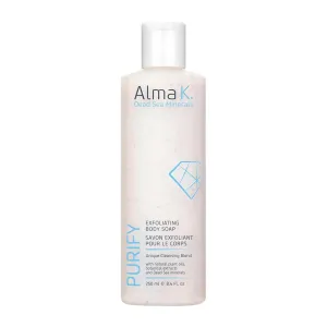 ALMA K Exfoliating Body Soap - Exfoliating Body Wash for Women - Body Soap with Dead Sea Minerals - Moisturizing Natural Soap - Liquid Soap - 8.4 oz