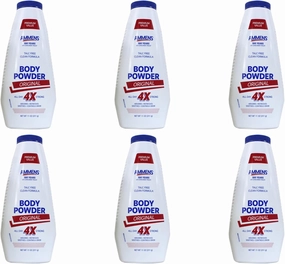Ammens Body Powder Original – Talc-Free Clean Formula, All-Day 4X Strong Protection, 11 oz (Pack of 6)