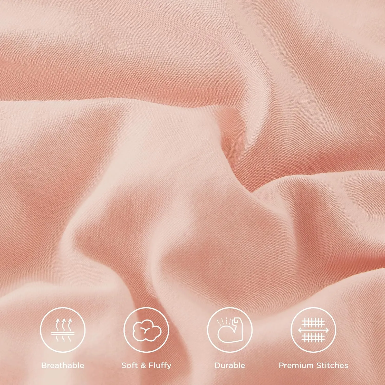 Andency Blush Full Size Comforter Set, Shabby Chic Bedding Comforter Set for All Seasons, 3 Pieces Lightweight Soft Western Modern Bed Set for Women Girls