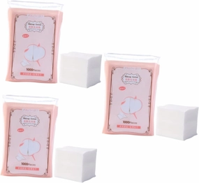Angoily 3sets Cotton Ovals for Face Makeup Removal Pads Facial Cotton Pads Soft Absorbent 100 Count 1000pcs*3