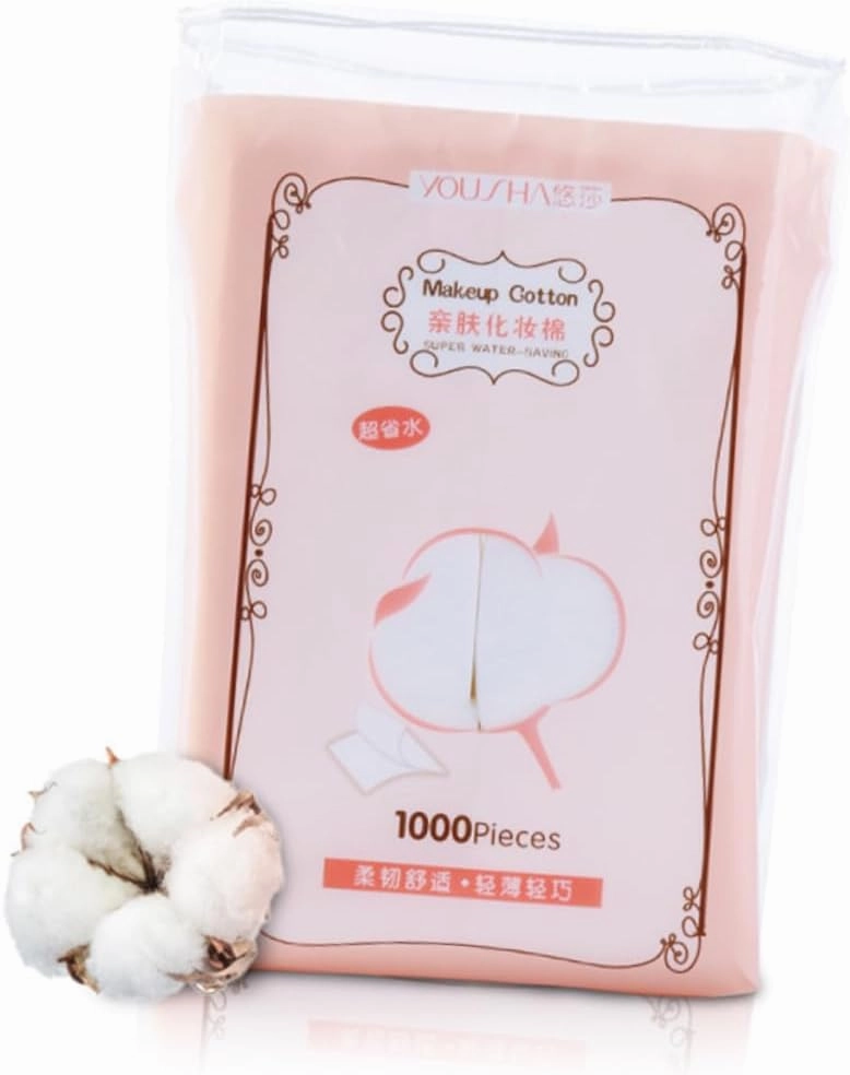Angoily 3sets Cotton Ovals for Face Makeup Removal Pads Facial Cotton Pads Soft Absorbent 100 Count 1000pcs*3