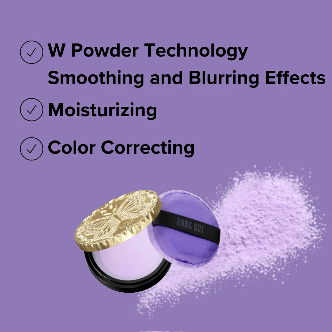 ANNA SUI - Mini Refill - Loose Face Powder - Blurring Effect and Brightening - Covering of Large Pores - Flowless Soft Focus Finish - 200 - Purple - 0.21 oz