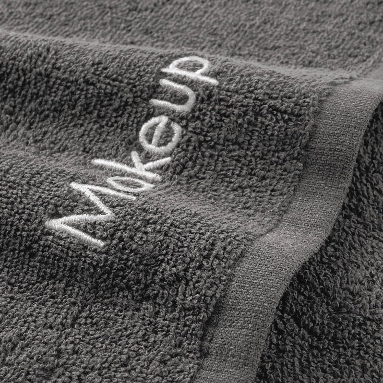 Arkwright Makeup Towels - Pack of 6 - Soft & Gentle Cotton Small FingerTip Powder Room Washcloth, Decorative Bathroom Essentials for Hosts & Artists, 11 x 17 in, Grey