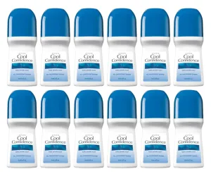 Avon Cool Confidence Baby Powder Roll-on Antiperspirant Deodorant 2.6 oz (12-Pack)