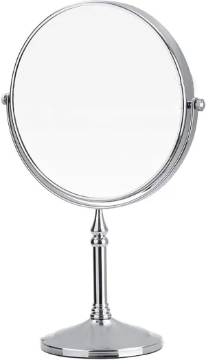 Bathroom Mirror Countertop Makeup Mirrors, 8 inch Double Sided Brass Magnifying Mirror, Tabletop 360° Swivel Cosmetic Vanity Shaving Mirrors