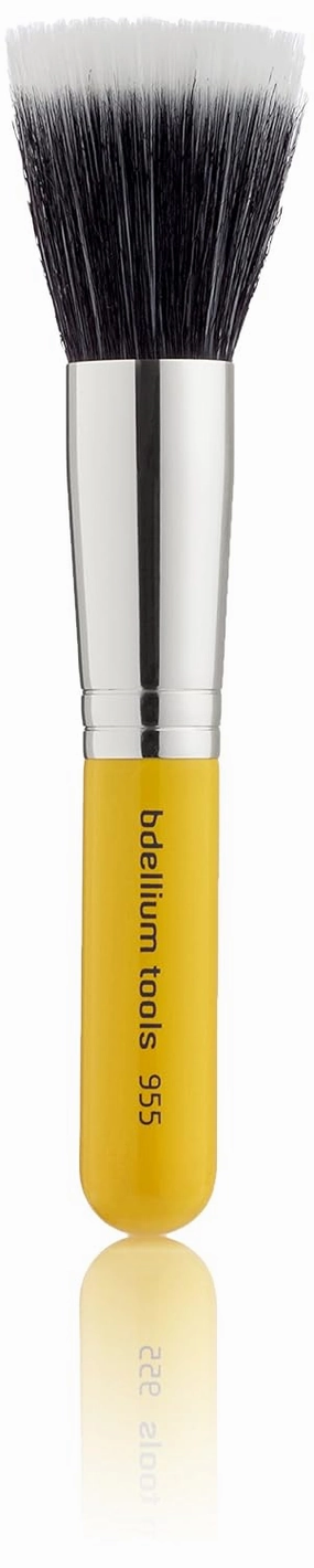 Bdellium Tools Travel Line Duet Fiber Finishing Brush, Yellow